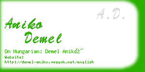 aniko demel business card